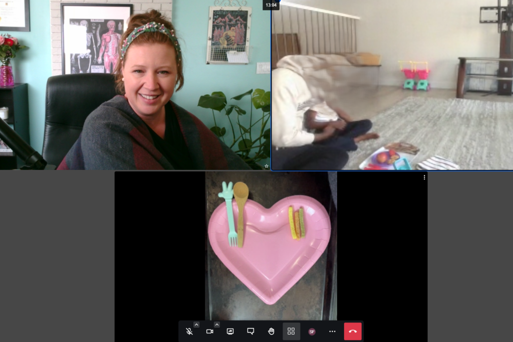 online feeding therapy session from home